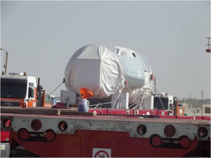 وصول مولد جديد ومحول لمشروع بني سويف.....